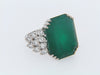 18K-WG EMERALD AND DIAMOND RING