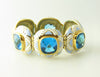 14K Yellow Gold, Blue Topaz and Enamel Bracelet | 18 Karat Appraisers | Beverly Hills, CA | Fine Jewelry