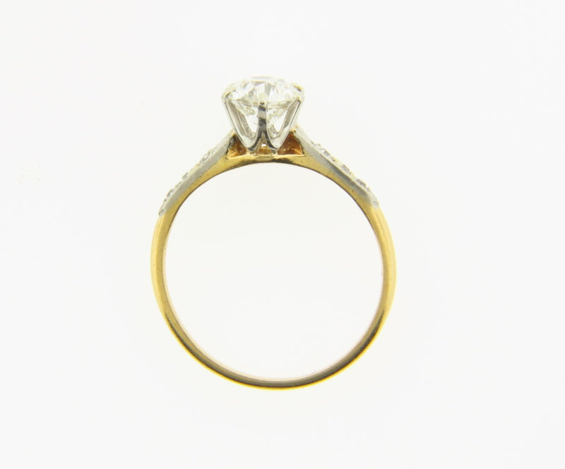 Victorian 18K Yellow Gold, Diamond Solitaire Ring | 18 Karat Appraisers | Beverly Hills, CA | Fine Jewelry