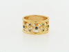 18K YELLOW GOLD SAPPHIRE AND DIAMOND MOTIF BAND | 18 Karat Appraisers | Beverly Hills, CA | Fine Jewelry