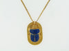 22K YELLOW GOLD LAPIS LAZULI BEETLE PENDANT
