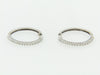 18K WHITE GOLD DIAMOND HOOP EARRINGS | 18 Karat Appraisers | Beverly Hills, CA | Fine Jewelry
