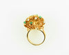 14K Yellow Gold, Emerald and Diamond Cocktail Ring | 18 Karat Appraisers | Beverly Hills, CA | Fine Jewelry