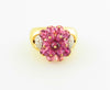 18K Yellow Gold, Pink Sapphire and Diamond Ring | 18 Karat Appraisers | Beverly Hills, CA | Fine Jewelry
