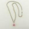 14K White Gold, Pink Sapphire and Diamond Heart Pendant | 18 Karat Appraisers | Beverly Hills, CA | Fine Jewelry