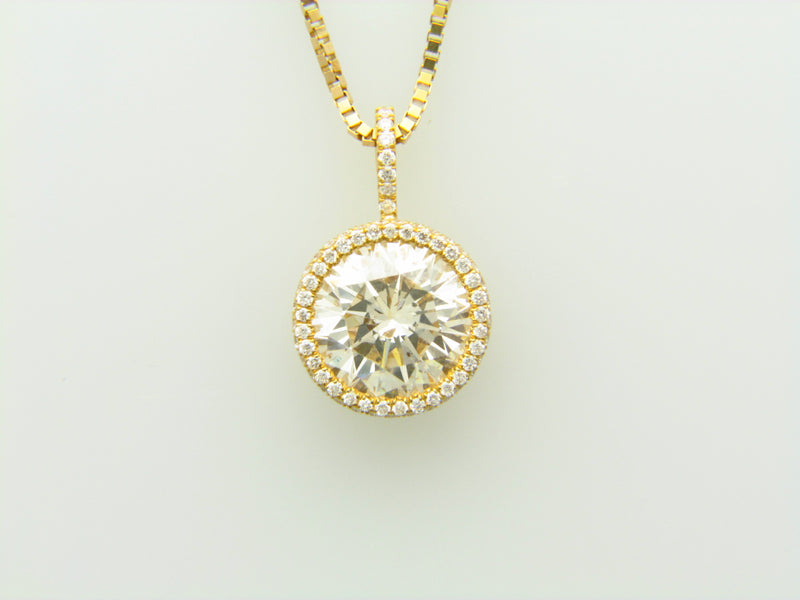18K Yellow Gold Diamond Solitaire Pendant | 18 Karat Appraisers | Beverly Hills, CA | Fine Jewelry