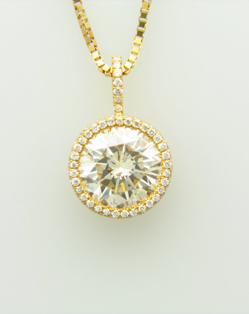 18K Yellow Gold Diamond Solitaire Pendant | 18 Karat Appraisers | Beverly Hills, CA | Fine Jewelry