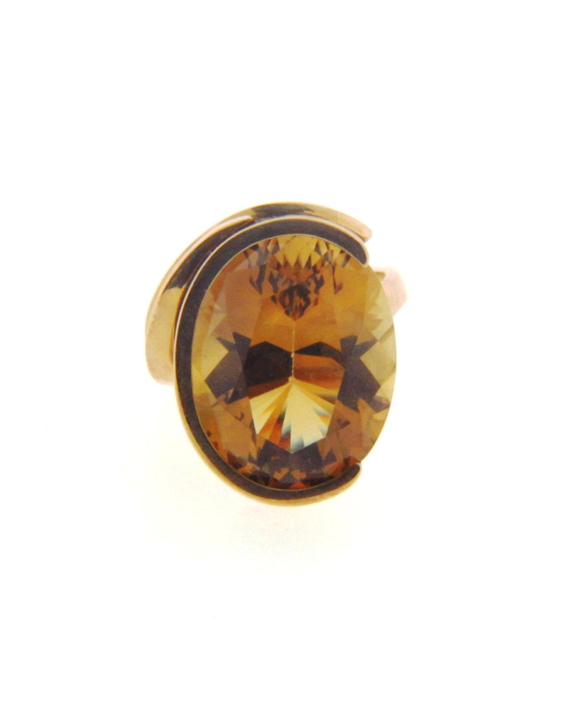 14K Yellow Gold Citrine Ring | 18 Karat Appraisers | Beverly Hills, CA | Fine Jewelry