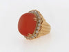 18K-YG PEACH MOONSTONE AND DIAMOND DOME RING | 18 Karat Appraisers | Beverly Hills, CA | Fine Jewelry