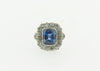 18K WHITE GOLD SAPPHIRE AND DIAMOND RING | 18 Karat Appraisers | Beverly Hills, CA | Fine Jewelry