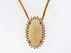 14K-YG WHITE OPAL AND DIAMOND PENDANT | 18 Karat Appraisers | Beverly Hills, CA | Fine Jewelry