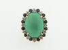 14K Yellow Gold Turquoise, Diamond, and Sapphire Ring | 18 Karat Appraisers | Beverly Hills, CA | Fine Jewelry