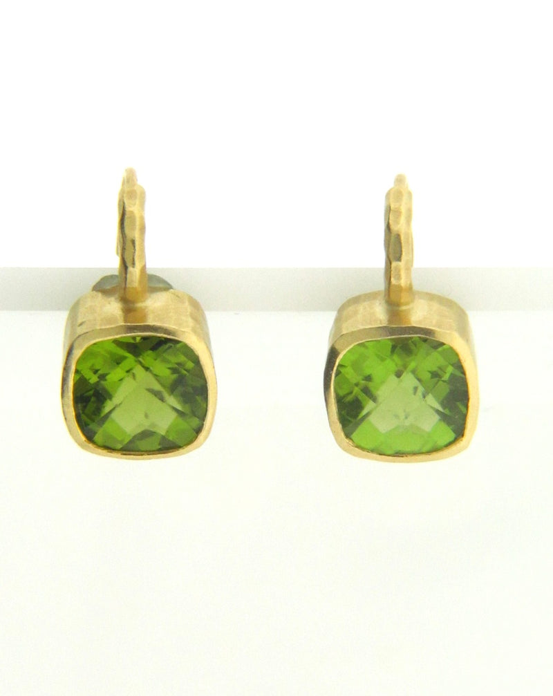 18K Yellow Gold Peridot Earrings | 18 Karat Appraisers | Beverly Hills, CA | Fine Jewelry