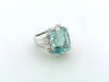 Retro, 18K White Gold Aquamarine and Diamond Ring | 18 Karat Appraisers | Beverly Hills, CA | Fine Jewelry