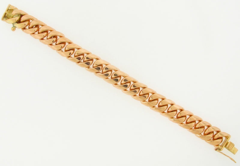 18K-RG+YG CURB LINK BRACELET