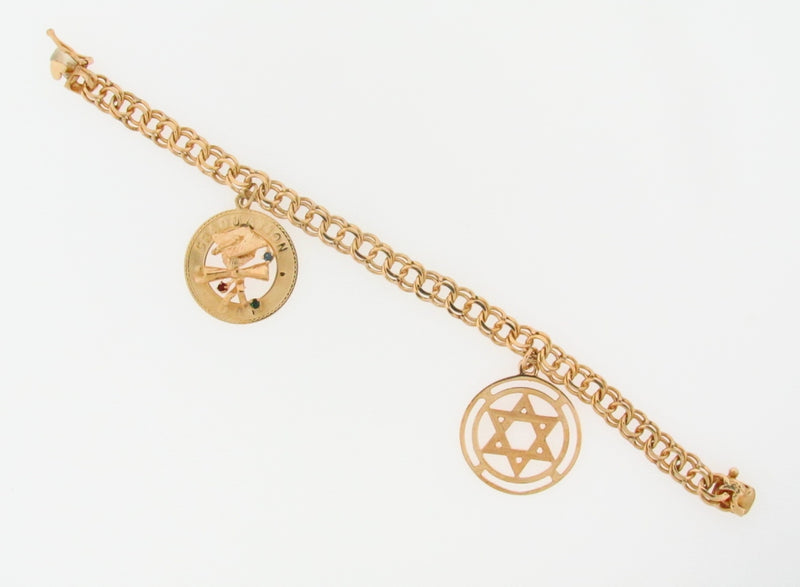 14K YELLOW GOLD CHARM BRACELET | 18 Karat Appraisers | Beverly Hills, CA | Fine Jewelry