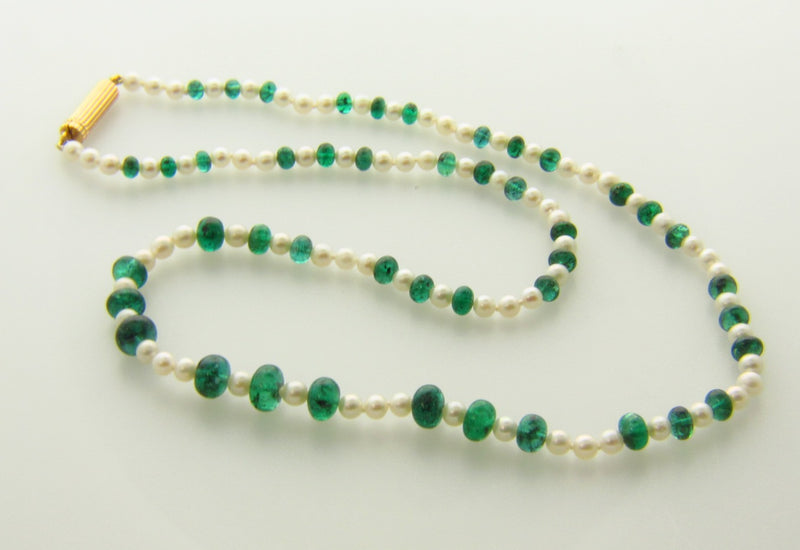 Pearl and Emerald Bead Necklace | 18 Karat Appraisers | Beverly Hills, CA | Fine Jewelry