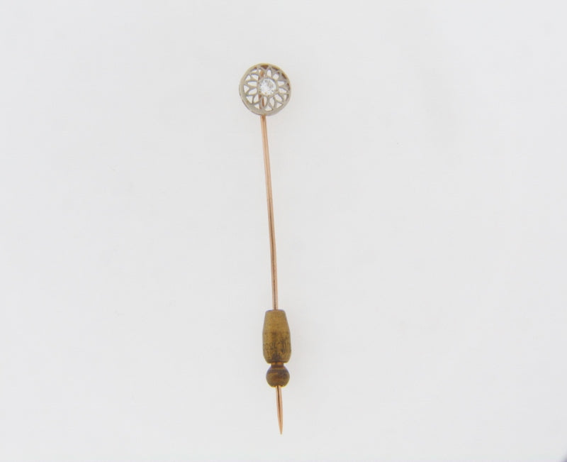 14K ROSE AND YELLOW GOLD DIAMOND STICK PIN | 18 Karat Appraisers | Beverly Hills, CA | Fine Jewelry