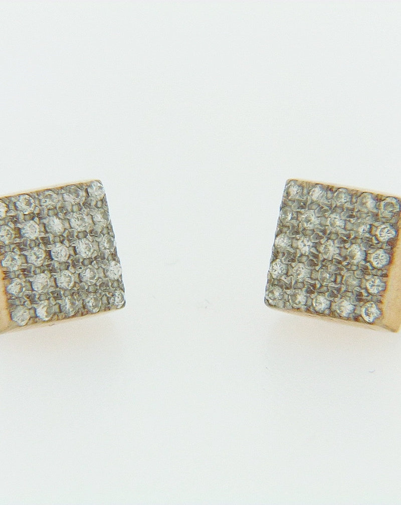 14K YELLOW GOLD DIAMOND EARRINGS | 18 Karat Appraisers | Beverly Hills, CA | Fine Jewelry