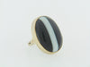 15K YELLOW GOLD BANDED AGATE RING | 18 Karat Appraisers | Beverly Hills, CA | Fine Jewelry
