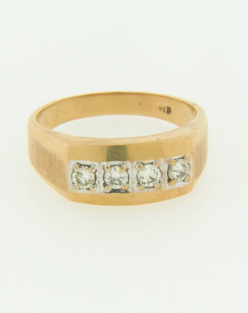14K YELLOW GOLD DIAMOND BAND | 18 Karat Appraisers | Beverly Hills, CA | Fine Jewelry