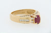 14K-YG RUBY AND DIAMOND RING