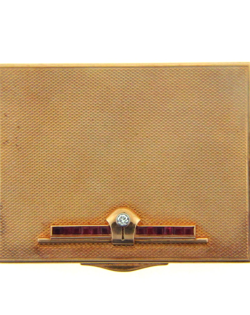 14K Yellow Gold Mirror + Powder Compartment | 18 Karat Appraisers | Beverly Hills, CA | Fine Jewelry