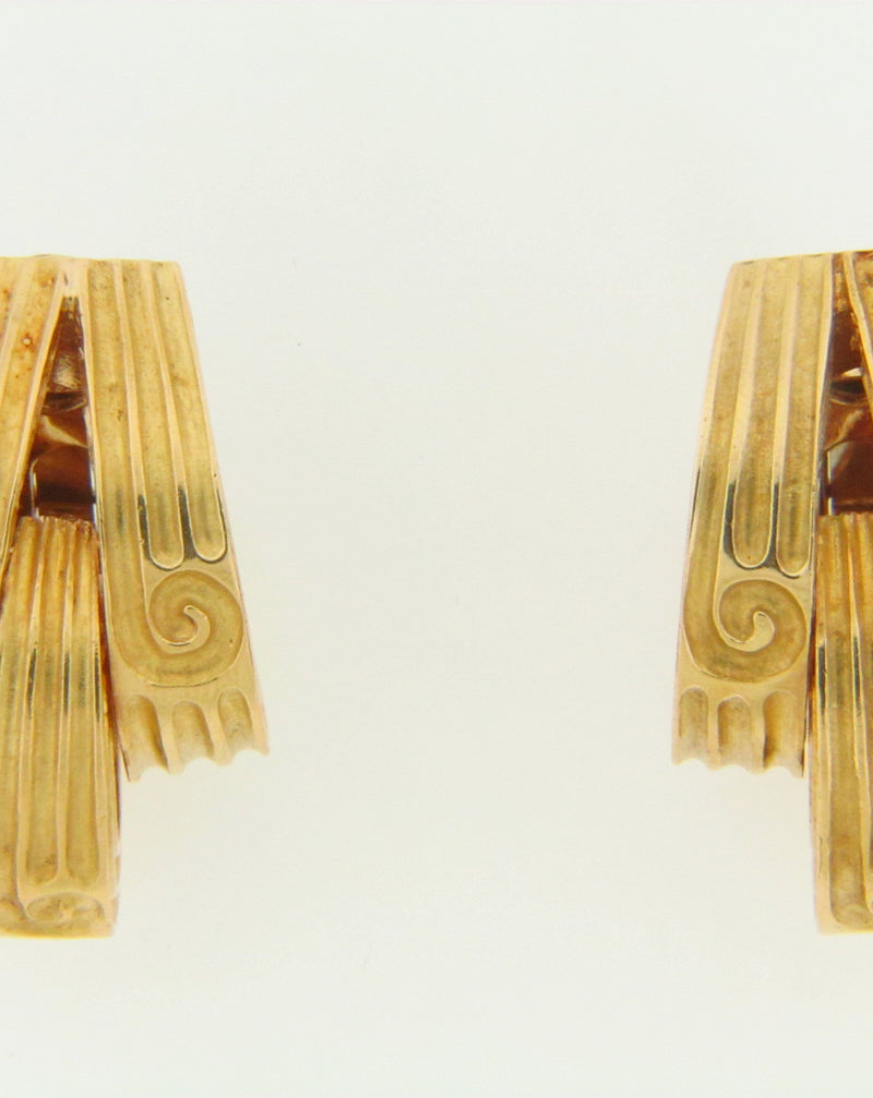 18K YELLOW GOLD HOOP EARRINGS | 18 Karat Appraisers | Beverly Hills, CA | Fine Jewelry