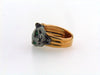 18K-YG AND BLACK OXIDIZED GOLD PANTHER RING