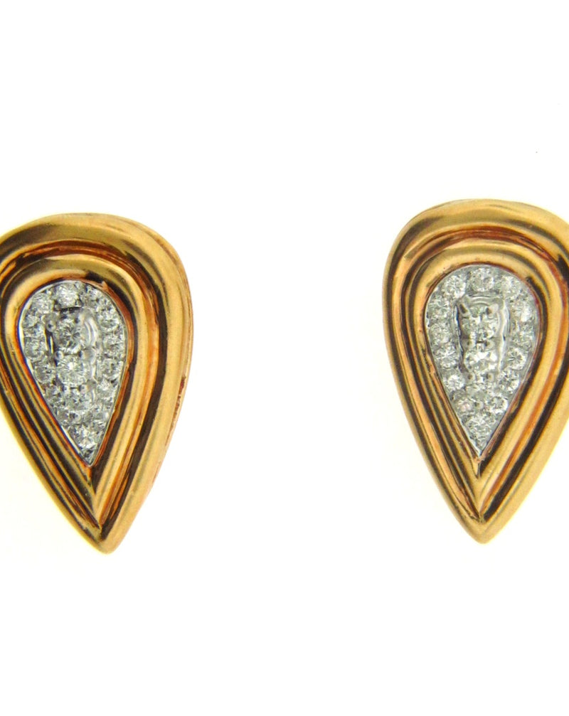18K Yellow Gold Diamond Earrings | 18 Karat Appraisers | Beverly Hills, CA | Fine Jewelry