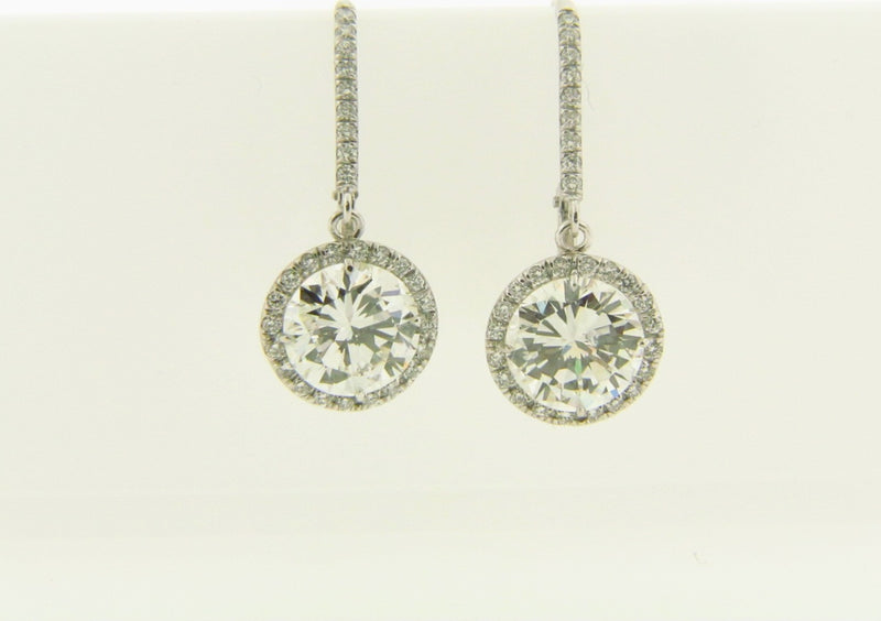 Platinum Diamond Stud Dangling Earrings | 18 Karat Appraisers | Beverly Hills, CA | Fine Jewelry