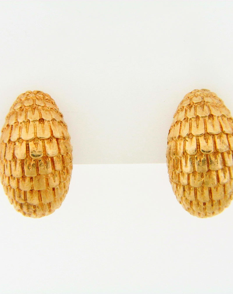 14K Yellow Gold Half Hoop Earrings | 18 Karat Appraisers | Beverly Hills, CA | Fine Jewelry
