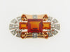 14K GOLD CITRINE AND DIAMOND BROOCH | 18 Karat Appraisers | Beverly Hills, CA | Fine Jewelry