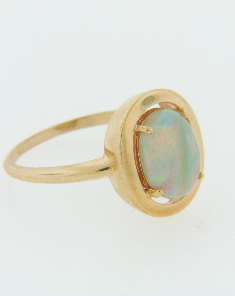 14K-YG WHITE OPAL RING | 18 Karat Appraisers | Beverly Hills, CA | Fine Jewelry