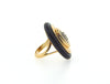 18K Yellow Gold Diamond and Black Onyx Ring | 18 Karat Appraisers | Beverly Hills, CA | Fine Jewelry