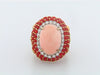 14K-YG PINK CORAL, RED CORAL, AND DIAMOND RING | 18 Karat Appraisers | Beverly Hills, CA | Fine Jewelry