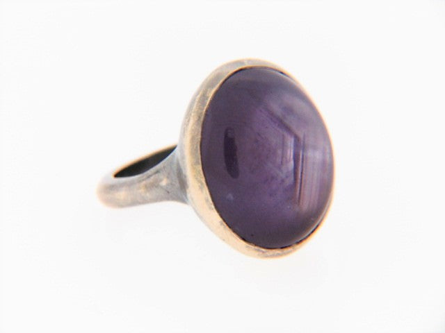 18K-WG PURPLE STAR SAPPHIRE RING