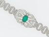 PLATINUM EMERALD AND DIAMOND BRACELET | 18 Karat Appraisers | Beverly Hills, CA | Fine Jewelry