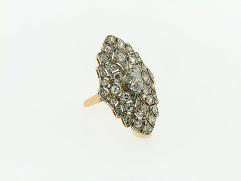 18K Yellow Gold and Platinum Diamond Filigree Ring | 18 Karat Appraisers | Beverly Hills, CA | Fine Jewelry