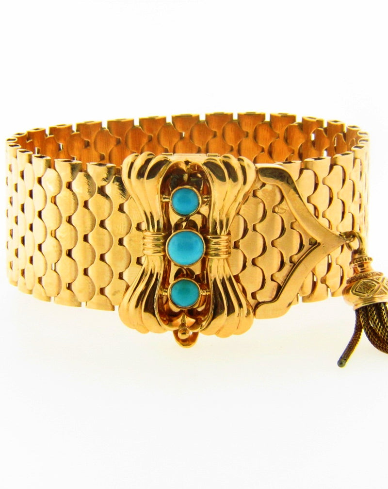 Retro 18K Yellow and Rose Gold Buckle Bracelet | 18 Karat Appraisers | Beverly Hills, CA | Fine Jewelry