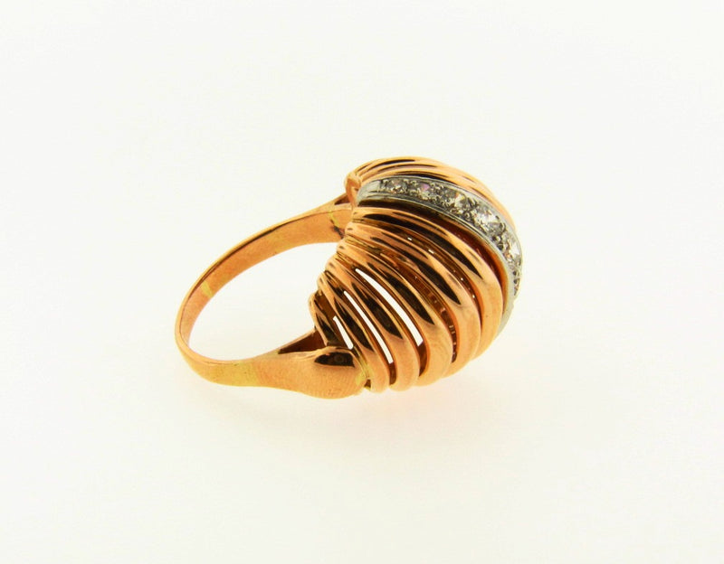 Retro 18K Rose Gold, Diamond Ring | 18 Karat Appraisers | Beverly Hills, CA | Fine Jewelry