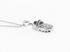 18K-WG DIAMOND AND SAPPHIRE SHOE MOTIF PENDANT