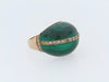 14K-YG MALACHITE AND DIAMOND RING | 18 Karat Appraisers | Beverly Hills, CA | Fine Jewelry