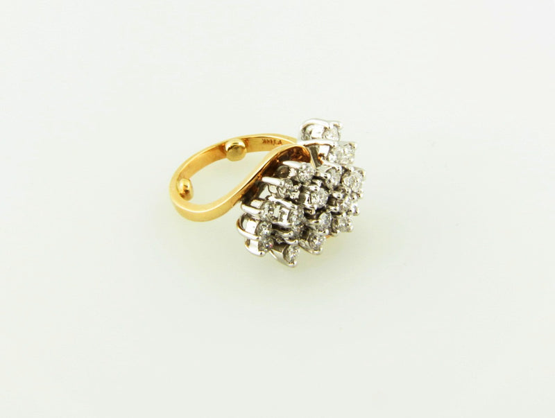 14K Yellow and White Gold, Diamond Cluster Ring | 18 Karat Appraisers | Beverly Hills, CA | Fine Jewelry