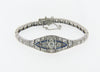 Art Deco, Platinum Diamond and Sapphire Bracelet