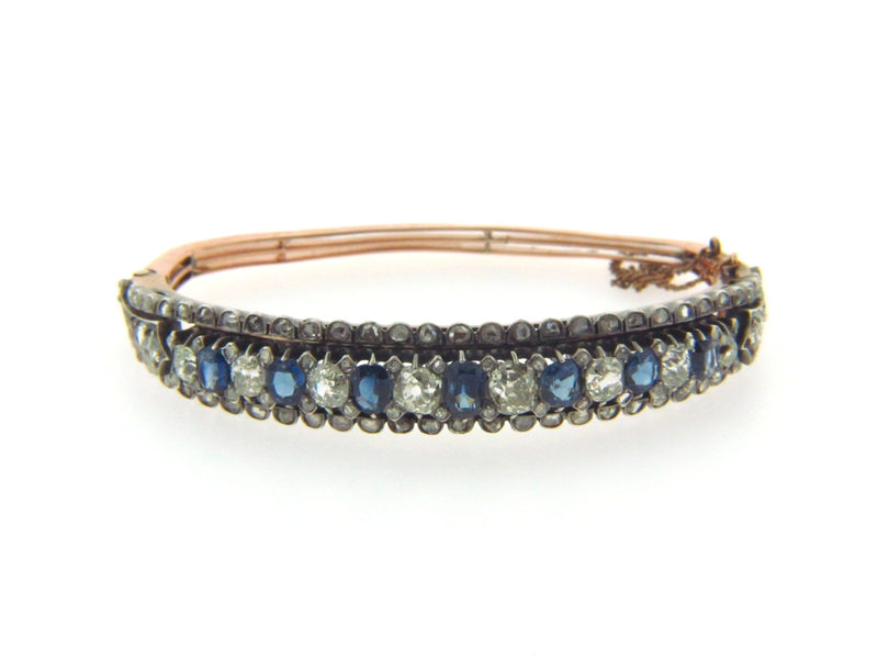 Silver Topped gold, Sapphire and Diamond Bracelet | 18 Karat Appraisers | Beverly Hills, CA | Fine Jewelry