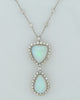 PLATINUM, 18K WHITE GOLD OPAL AND DIAMOND PENDANT | 18 Karat Appraisers | Beverly Hills, CA | Fine Jewelry