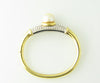 18K Yellow Gold, Diamond and Pearl Bangle Bracelet | 18 Karat Appraisers | Beverly Hills, CA | Fine Jewelry