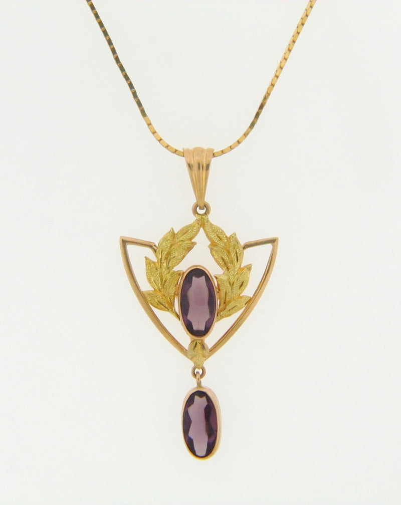 10K/14K YELLOW GOLD AMETHYST PENDANT | 18 Karat Appraisers | Beverly Hills, CA | Fine Jewelry