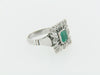 14K WHITE GOLD EMERALD AND DIAMOND RING | 18 Karat Appraisers | Beverly Hills, CA | Fine Jewelry
